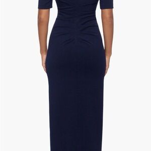 Xscape Evenings Ruffle Puff sleeve Gown